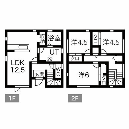 元町駅 徒歩21分 1-2階の物件間取画像